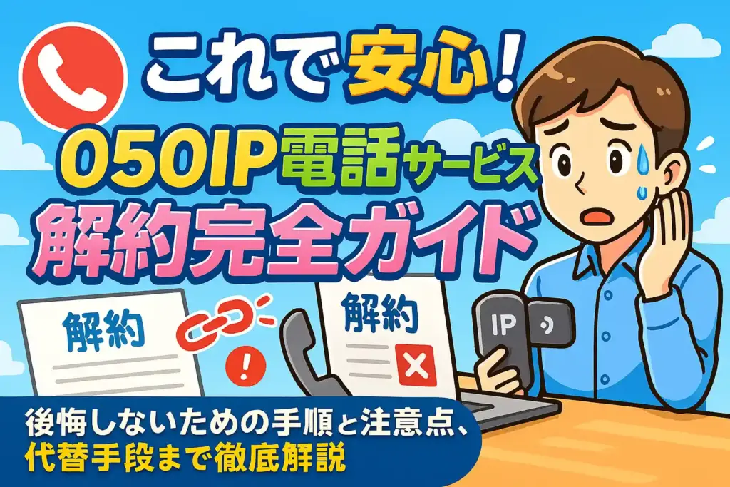 これで安心!050IP電話サービス解約完全ガイド:後悔しないための手順と注意点、代替手段まで徹底解説