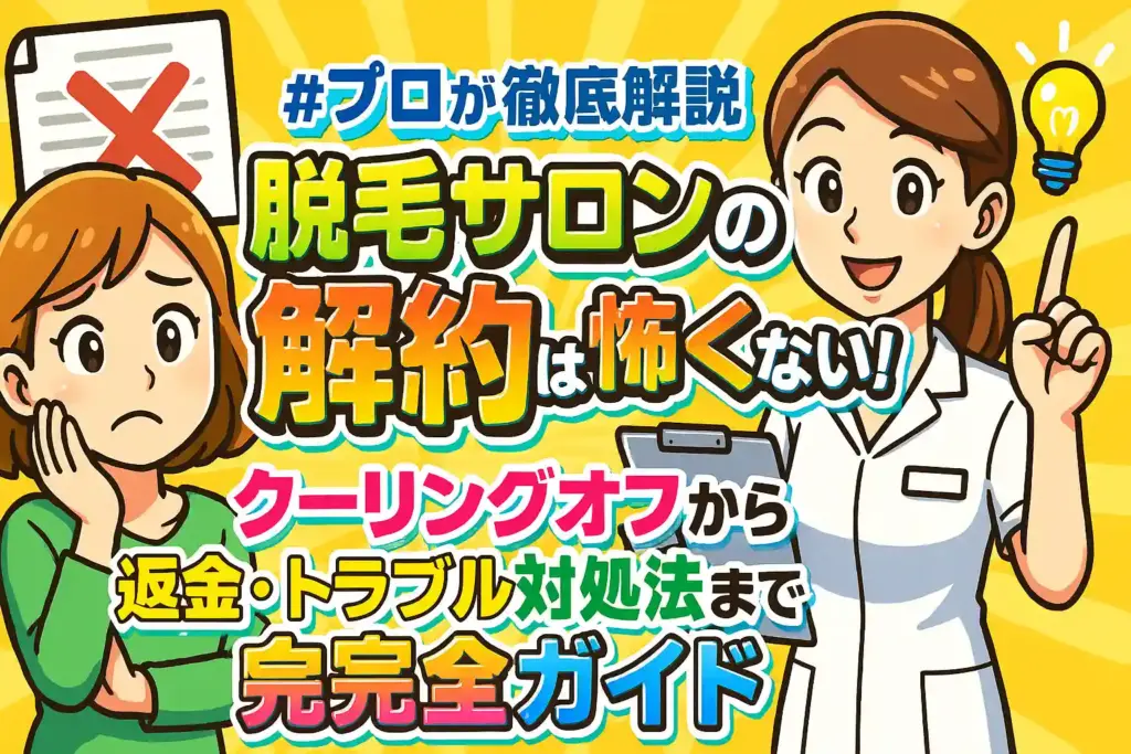 【プロが徹底解説】脱毛サロンの解約は怖くない!クーリングオフから返金・トラブル対処法まで完全ガイド