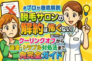 【プロが徹底解説】脱毛サロンの解約は怖くない！クーリングオフから返金・トラブル対処法まで完全ガイド