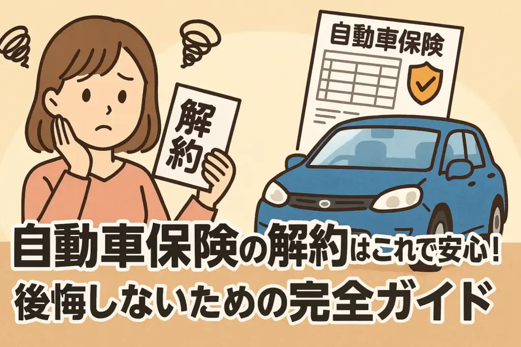 自動車保険の解約はこれで安心!後悔しないための完全ガイド