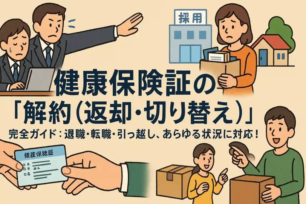 健康保険証の「解約（返却・切り替え）」完全ガイド：退職・転職・引っ越し、あらゆる状況に対応！