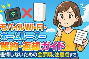 モバイルWi-Fi・ホームルーター解約・返却ガイド：後悔しないための全手順と注意点