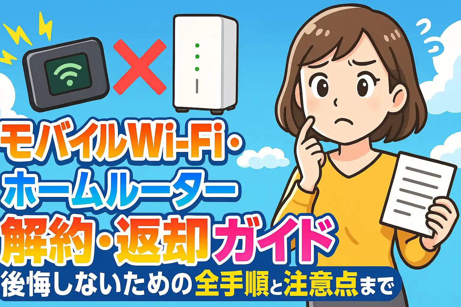 モバイルWi-Fi・ホームルーター解約・返却ガイド：後悔しないための全手順と注意点