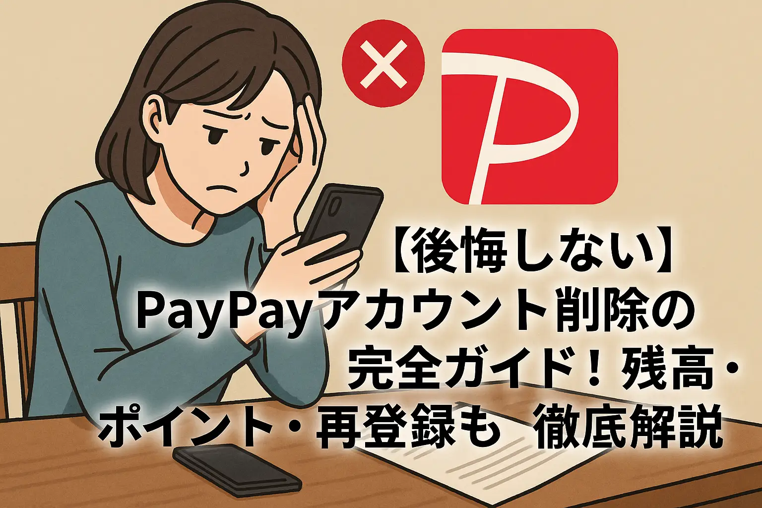 【後悔しない】PayPayアカウント削除の完全ガイド！残高・ポイント・再登録も徹底解説