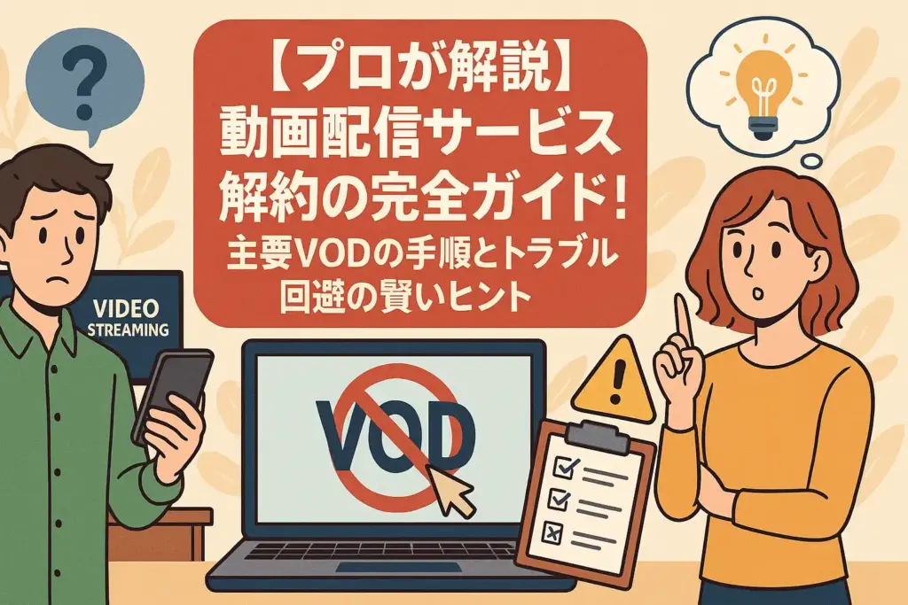【プロが解説】動画配信サービス解約の完全ガイド!主要VODの手順とトラブル回避の賢いヒント