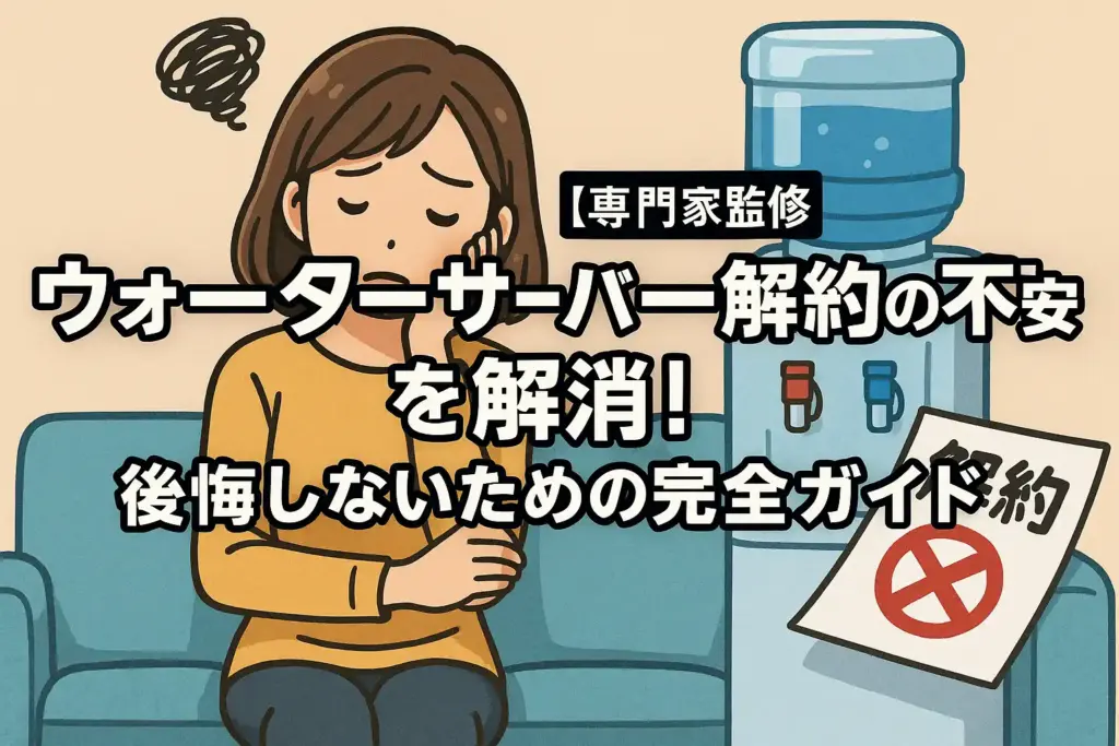 【専門家監修】ウォーターサーバー解約の不安を解消!後悔しないための完全ガイド