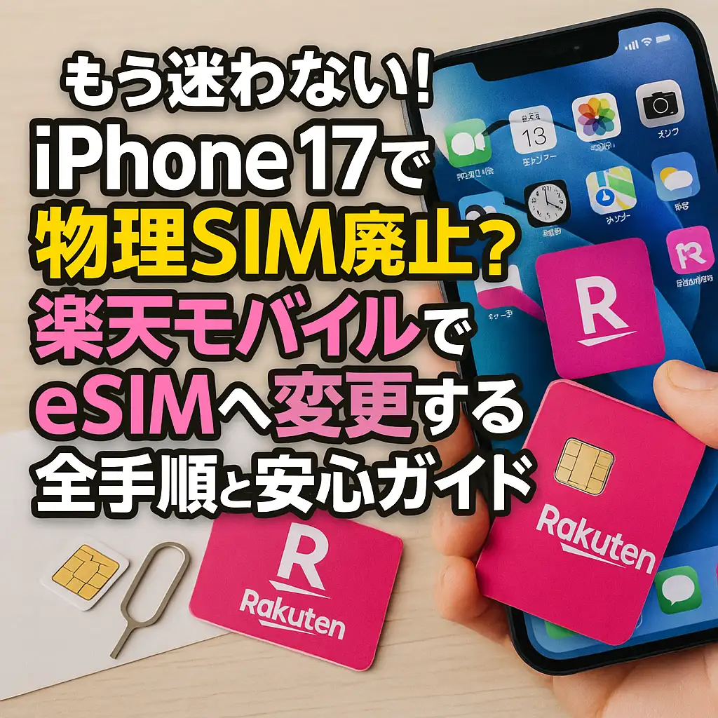 もう迷わない!iPhone 17で物理SIM廃止?楽天モバイルでeSIMへ変更する全手順と安心ガイド