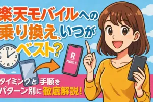楽天モバイルへの乗り換え、いつがベスト？タイミングと手順をパターン別（eSIM/SIM/機種変更）に徹底解説！