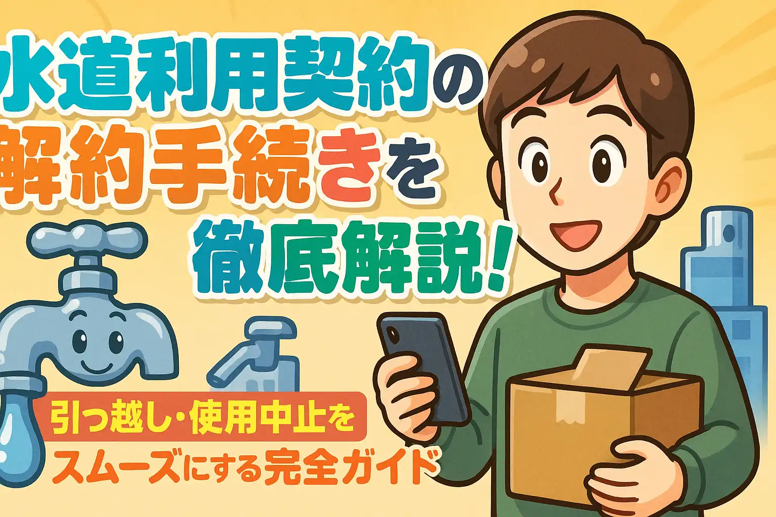 水道利用契約の解約手続きを徹底解説！引っ越し・使用中止をスムーズにする完全ガイド